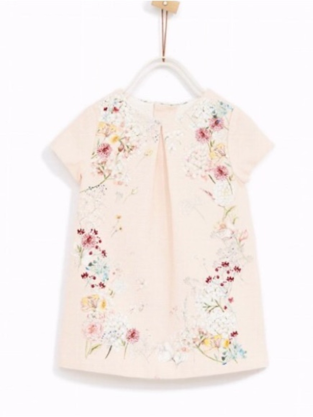 Super cute Zara kids Pink Floral Girls' Formal Linen Dress